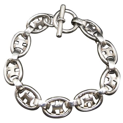 bijoux argent hermes|bracelet hermes argent vintage.